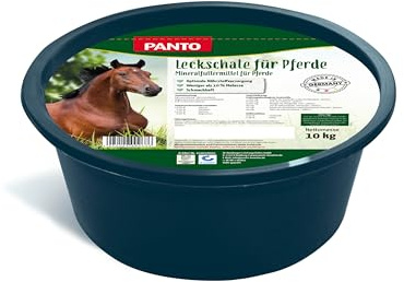 PANTO Mineralleckschale 10kg – Leckschale für Pferde und Ponys, Leckstein mit Mineralien & Spurenelementen, weniger als 10% Melasse