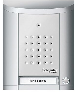 Ritto Türstation, Entravox, 1840120 | Gegensprechanlage Wohneinheit, TwinBus 2-Draht-Technik, Ganzmetallgehäuse silber eloxiert, flache Aufputzmontage