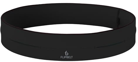 FlipBelt (TM) (Laufgürtel Running Belt, Fitness Gürtel, Yoga, Outdoor Trekking Gürtel), Farbe:Schwarz;Größe:L