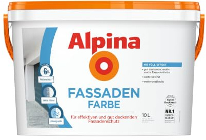Alpina Fassadenfarbe 10 Liter weiß matt