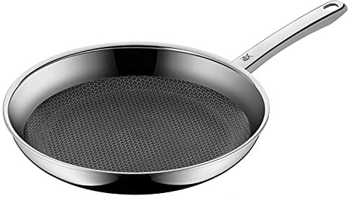 WMF Profi Resist Bratpfanne 28 cm – Edelstahl-Pfanne mit kratzfester Wabenstruktur und Antihaftbeschichtung, induktionsgeeignet, backofen-/spülmaschinenfest, für gesundes Braten auf Allen Herdarten