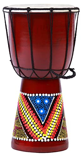 30cm Hohe Kinder Djembe bunt bemalt Trommel Drum Handarbeit