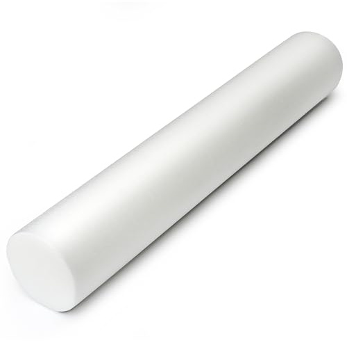 SISSEL Pilates Roller 90 cm Weiß | Foam Roller für Balance & Stabilität | Yoga Rolle & Pilates Zubehör für Core Training & Faszien | Rutschfest inkl. Übungsposter | Pilatesrolle | Yogarolle