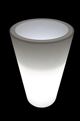 point-garden Blumenkübel Pflanzkübel Pflanzgefäß weiß beleuchtet Designerleuchte