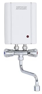 Thermoflow Elex 3,5Arm Klein-Durchlauferhitzer / 230 V/druckloser Durchlauferhitzer mit Zweigriffarmatur/Warmwasser bis 25 °C/G 3/8“ Anschluss / 2 L/min/für Waschbecken & Küchenspülen