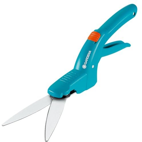 Gardena Classic Grasschere: Mechanische Rasenkantenschere mit geradem Schliff, selbstschärfender Klinge und reibungsreduzierender Beschichtung, ergonomisch gestaltete Form (8730-30)