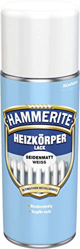 Hammerite Heizkörperlack Spray Seidenmatt, Speziallack, Weiss, 400 ml