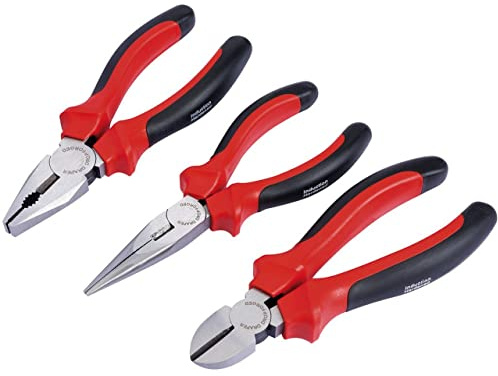 Draper Redline 68001 Zangen-Set 160 mm, mit Soft-Grip-Griffen 3-teilig