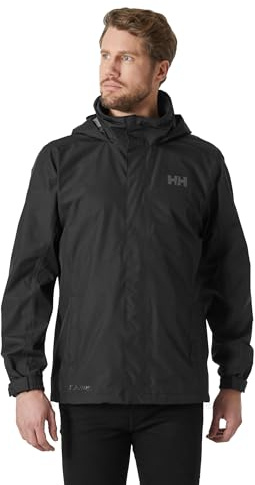 Helly Hansen Herren Standard Dubliner Wasserdicht Winddicht Atmungsaktiv Regenmantel Jacke, 990 Schwarz, Medium