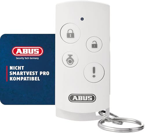 ABUS Funk-Fernbedienung Smartvest zur Bedienung der Funk-Alarmanlage - Notfall-Knopf - Reichweite ca. 30m - weiß (1. Generation)