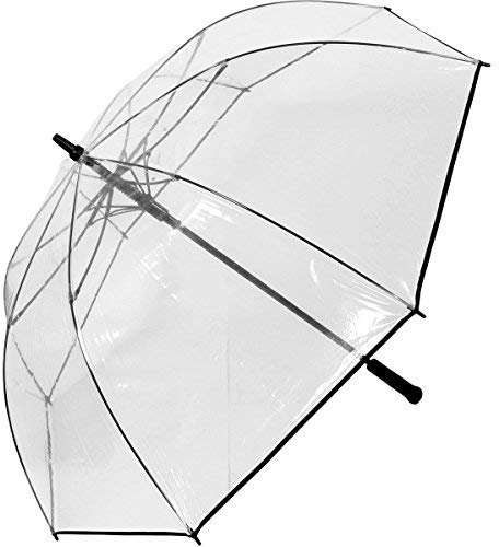 happy rain Regenschirm Automatik XXL 124cm - transparent extra gross