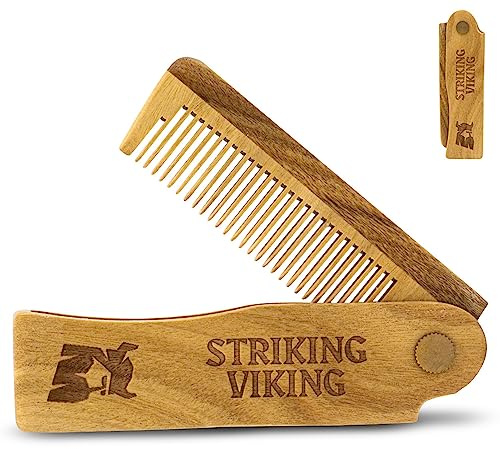 Striking Viking Sandelholz-Bartkamm (Klappkamm)