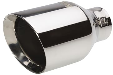 Simoni Racing Auspuffblende Rund/Schräg Edelstahl - Ø114xL210mm | Anschluß ->60mm