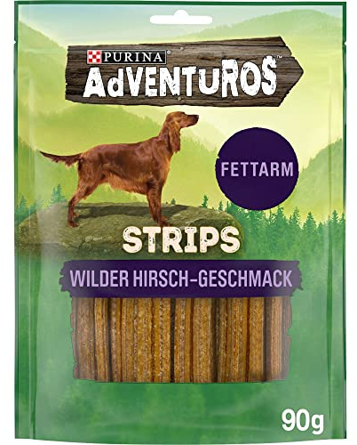 Adventuros Hundesnack Sticks, mit wildem Hirschgeschmack,6er Pack (6 x 90 g)