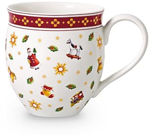 Villeroy & Boch - Toy's Delight Kaffeebecher, Mikrowellensicher, Weihnachtstasse, Becher, Kaffeetasse, Heißgetränkebecher, Tasse Winter Toys Weihnachten, Wintertasse, Weihnachtskaffeebecher, Porzellan