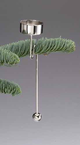 Christbaumkerzenhalter 20 cm 1 STK für Teelichter Silber