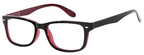 Eyekepper Vintage Lesebrille mit Federscharnieren, Rot, +2,25 dpt | Klassisches Vintage-Design, leichter Kunststoffrahmen, komfortable Federscharniere, geeignet für Damen und Herren beim Lesen