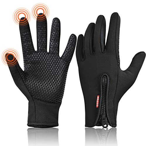 COTOP Handschuhe Winter Herren Damen, Thermo Touchscreen Winterhandschuhe, rutschfest Winddicht Wasserdicht Sporthandschuhe für Laufen, Fahren, Radfahren, Wandern (M)