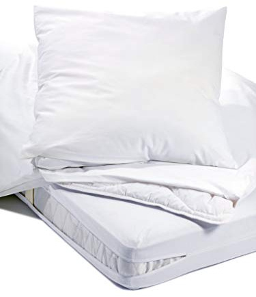 Allergiker Milben Bettwäsche Matratzenbezug, rundum 90 x 200 cm, Encasing Milbenkotdicht Höhe 16 cm, Milbenschutz für Hausstauballergiker