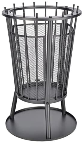 Feuerkorb Metall 40x61cm Funkenschutz Feuerschale Feuerstelle Terrasse