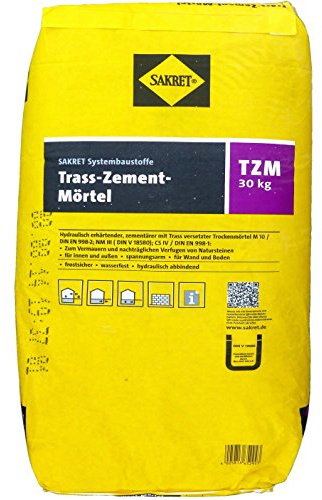 30 Kg Trasszementmörtel Trassmörtel für Natursteine außen + innen SAKRET