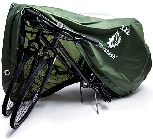 YardStash Fahrradgarage für [3 Fahrräder] - Fahrradabdeckung wasserdicht zum Schutz vor Wind und Wetter - Reißfeste Fahrradschutzhülle mit Reflektoren