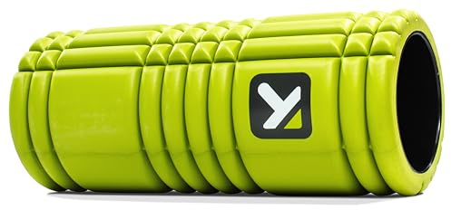 TriggerPoint Grid Faszienrolle mit Kostenlosen Online-Videos, Kompakte Massagerolle, Tragbare und Vielseitige Faszienrolle, Grün, 13''/33cm