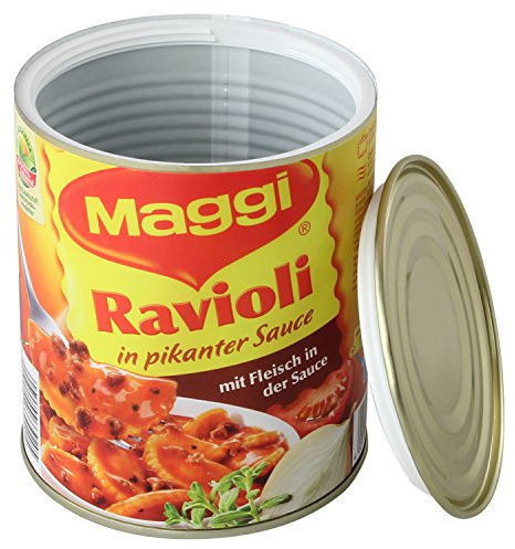 Plastik Fantastik Manuell Geldversteck Dose Ravioli, Kunststoff, Silber
