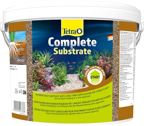 Tetra Complete Substrate - nährstoffreicher Bodengrund mit Langzeit-Dünger für gesunde Pflanzen, zur Neueinrichtung des Aquariums (Substratschicht unter dem Kies), 10 kg Eimer