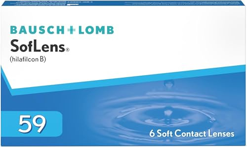 Bausch + Lomb SofLens 59 Monatslinsen, sphärische Kontaktlinsen, weich, 6 Stück BC 8.6 mm / DIA 14.2 / -2.5 Dioptrien
