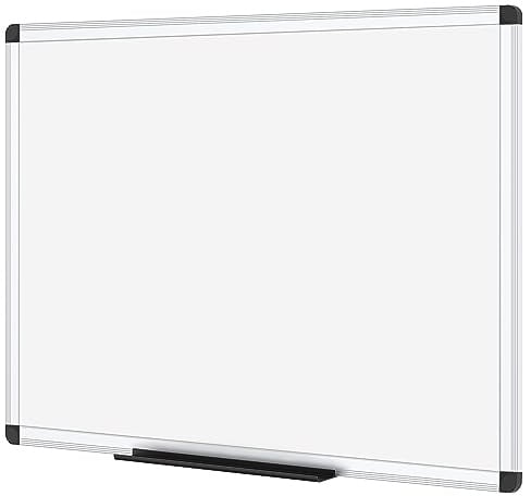VIZ-PRO Magnetisches Whiteboard Silberner Aluminiumrahmen, W90xH60CM