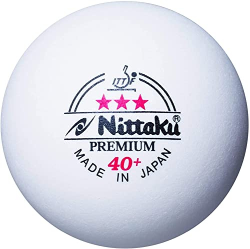 Nittaku Premium 3 Star Tischtennisbälle, Weiß
