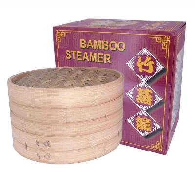 Bambusdämpfer 3-teiliges Set 30,5cm STABILER Bamboo Steamer