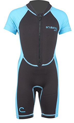 ScubaTec Neoprenanzug Kinder Shorty 2mm – Flexibler Wetsuit für Jungen & Mädchen | Perfekt für Surfen, Schnorcheln & Wassersport | Leicht, elastisch & schnell trocknend blau, 128-134 (S)