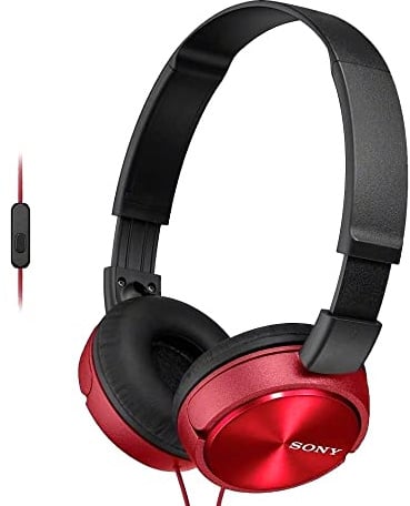 Sony MDR-ZX310AP Kopfhörer (Freisprechfunktion) Mit Mikrofon, Rot
