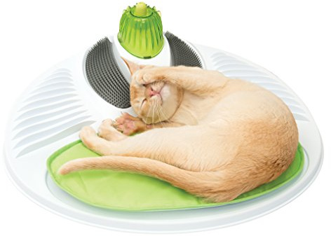 Catit Wellness Center für Katzen, 1 Stück (1er Pack), mehrfarbig | Integrierte Massagebürsten, Kissen für Entspannung, Zahnfleisch-Stimulator, Inklusive Katzenminze