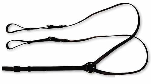 AMKA Dreieckszügel, Wienerzügel aus Leder, ideal zum Longieren VB/WB SCHWARZ