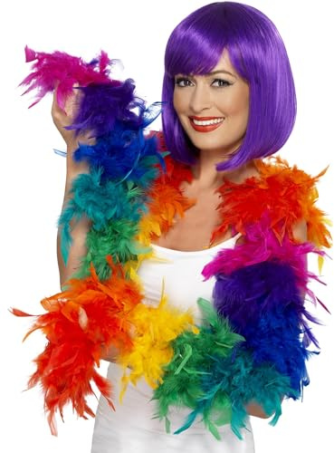 Smiffys Federboa Regenbogen, 80 g Halloween