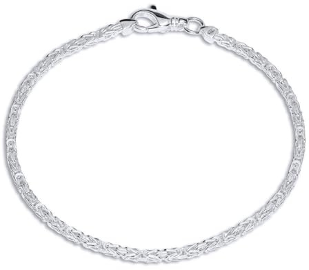 Königsarmband 925 Sterling Silber - Silberarmband 2.5mm Breit - 23cm KA0025
