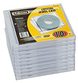 Fellowes Jewel Case Doppel-Leerhülle für 2 CDs 10er Packung transparent