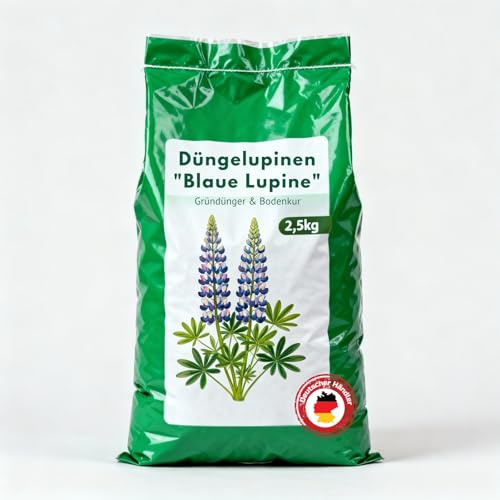 Dünge-Lupinen Blau 2,5 kg – Gründüngung, Zwischenfrucht, Stickstofflieferant, Bodengesundheit