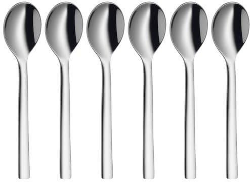 WMF Nuova Espressolöffel Set 6-teilig, 11 cm, Espresso Löffel Cromargan Edelstahl poliert, spülmaschinengeeignet
