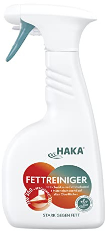 HAKA Fettreiniger Spray, 500 ml, Fettlöser für Küche, gegen Eingebranntes & Fett, ideal für Grill, Backofen & Dunstabzugshaube, vegan, materialschonend, ohne aggressive Chemie