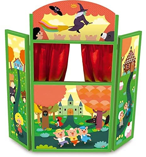 Märchentheater Großformat Spielzeug aus Holz für Kinder ab 3 Jahren | Kulisse für Puppen und Geschichten -regt Fantasie und Sprache an -mitwachsendes großes Format -tolle Geschenkidee heute