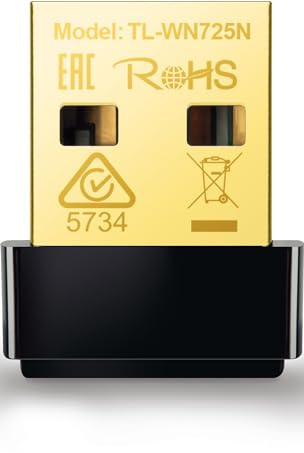 TP-Link TL-WN725N USB WLAN Stick Adapter (bis zu 150Mbit/s, Größe, Soft AP, Geeignet für Windows 10/8.x/7/XP, Mac OS 10.9-10.13) Schwarz