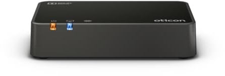 Oticon TV Adapter 3.0 - Kabelloser Fernsehsender für Oticon Hörgeräte, Schwarz