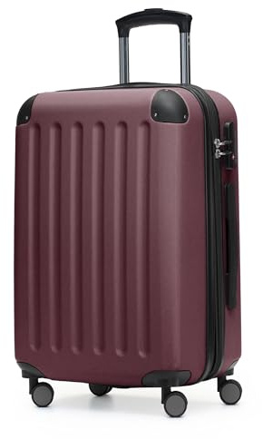 Hauptstadtkoffer Spree - Handgepäck, 55 x 36 x 21 cm, TSA, 4 Rollen, 42 Liter, Reisekoffer, Hartschalenkoffer, Rollkoffer, Bordgepäck Koffer, erweiterbar, Burgund