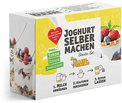 Joghurt selber Machen - Starter Set (ohne Strom) inkl. Anleitung | inkl. Anleitung, selber machen