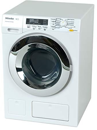 Theo Klein 6941 Miele Waschmaschine | Vier Waschprogramme und Originalgeräusche | Funktioniert mit und ohne Wasser | Maße: 18,5 cm x 26 cm x 18 cm | Spielzeug für Kinder ab 3 Jahren