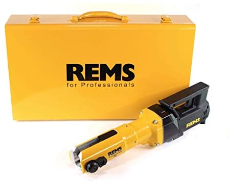 REMS Power-Press SE Basic-Pack (elektrische Radialpresse 32 kN, mit Automatischer Verriegelung, in stabilen Stahlblechkasten, universell bis Ø 110mm) 572111 R220